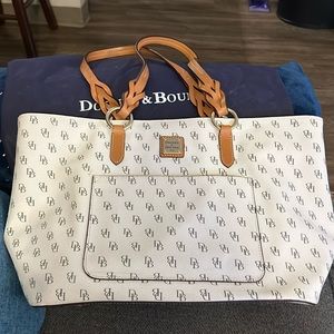Large white Dooney & Burke shoulder bag
